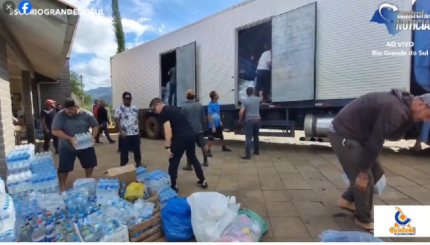 100 toneladas doadas por Jaú e Bocaina estão em Roca Sales, cidade vítima de tragédia no RS