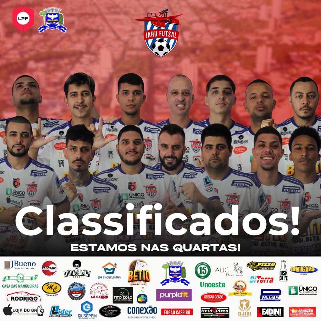 Jahu Futsal vence na prorrogação e está entre os 8 melhores da Liga Paulista