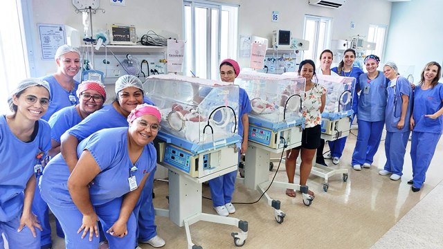 Três Marias nascem na Santa Casa de Jahu e recebem cuidados na UTI Neonatal