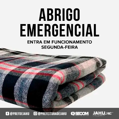 ABRIGO EMERGENCIAL DE INVERNO ENTRA EM FUNCIONAMENTO SEGUNDA-FEIRA