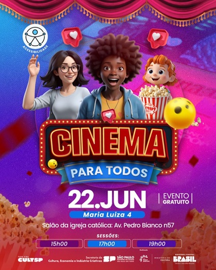 FESTIVAL DE INVERNO: CINEMA DE GRAÇA NO FIM DE SEMANA NO JD. MARIA LUIZA IV E NO SÃO JOSÉ