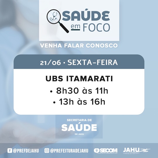 SAÚDE EM FOCO NESTA SEXTA NA UBS DO ITAMARATI: HORA DE RECLAMAR E TIRAR DÚVIDAS