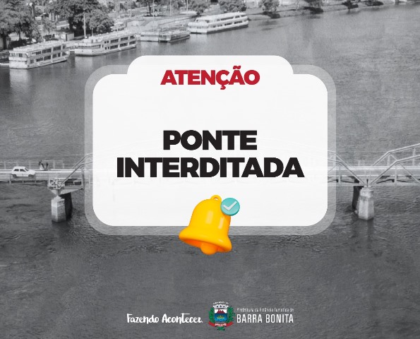 A Ponte Campos Salles será interditada nesta quinta-feira, dia 13 de junho, das 9h às 16h.