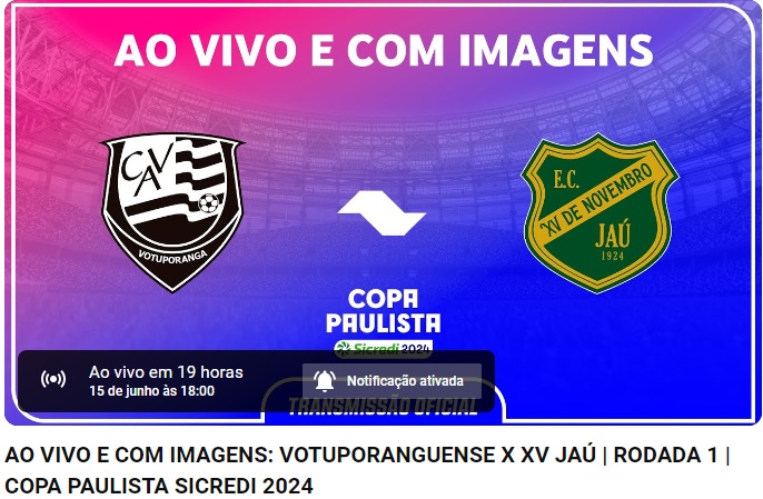 XV de Jaú retorna à Copa Paulista após mais de uma década: veja link para ver pela TV FPF