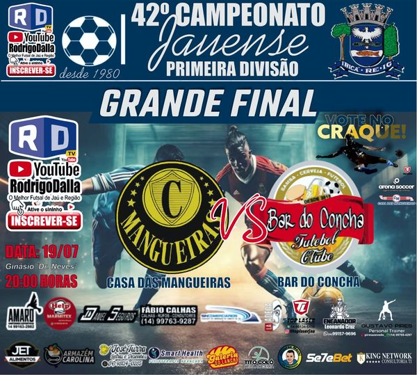 Final do Campeonato Jauense de Futsal da 1ª Divisão promete emoções: ao vivo no You Tube