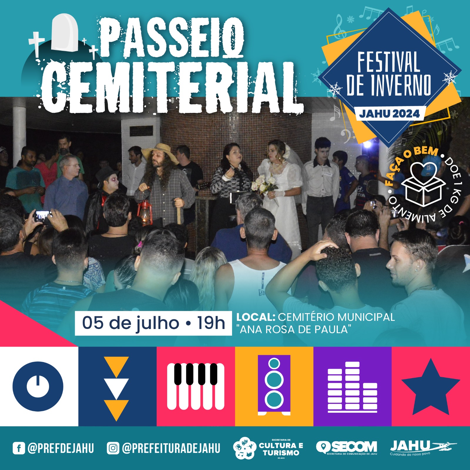 FESTIVAL DE INVERNO: PROGRAMAÇÃO DE SEXTA A DOMINGO INCLUI PASSEIO EM CEMITÉRIO