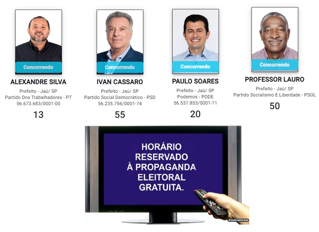 Com 4 candidatos a prefeito em Jaú, começa nesta sexta a propaganda eleitoral