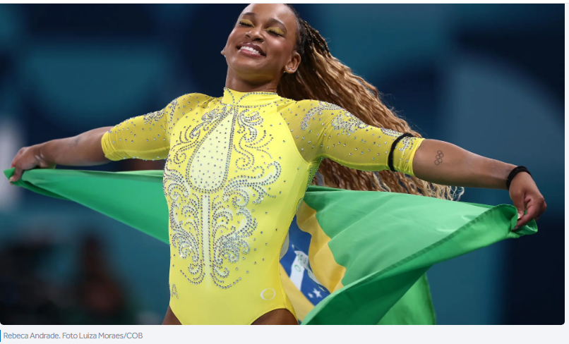 Rebeca Andrade é prata no individual geral na ginástica em Paris