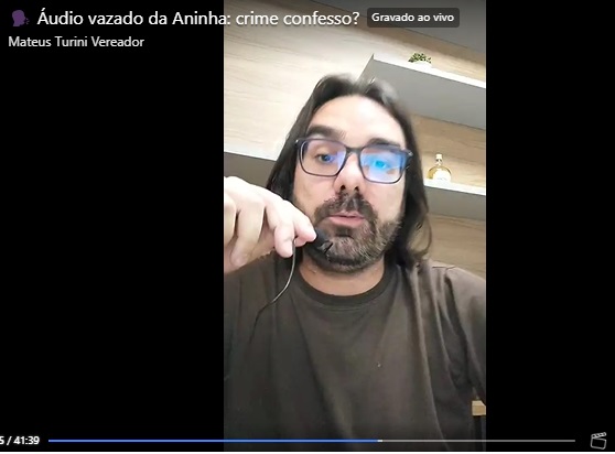 Em live, Matheus Turini esmiúça áudio vazado de secretária de saúde que fala sobre denúncia de desvio de verbas na área