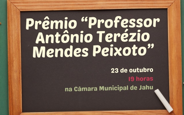 NESTA QUARTA, SOLENIDADE PARA ENTREGA DO PRÊMIO “TERÉZIO” A PROFESSORES DE JAÚ