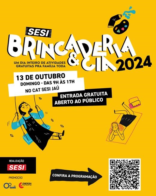 Brincaderia&Cia oferecerá diversas atividades gratuitas de lazer, esporte e cultura no Sesi