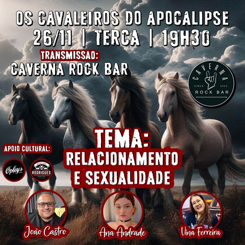 Caverna Rock Bar promove bate-papo sobre relacionamento e sexualidade: às 19h30, pelo YouTube ou presencial