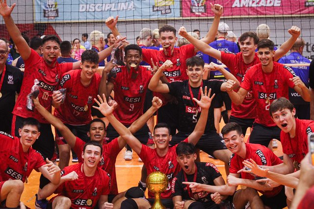 De Jaú, Sesi-SP é bicampeão paulista de vôlei masculino sub-17