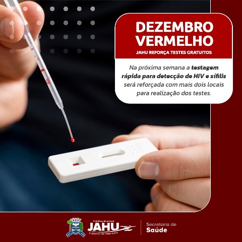 DEZEMBRO VERMELHO: VOCÊ PODE ESTAR COM HIV E SÍFILIS E NEM SABE DISSO. FAÇA TESTES GRATUITOS