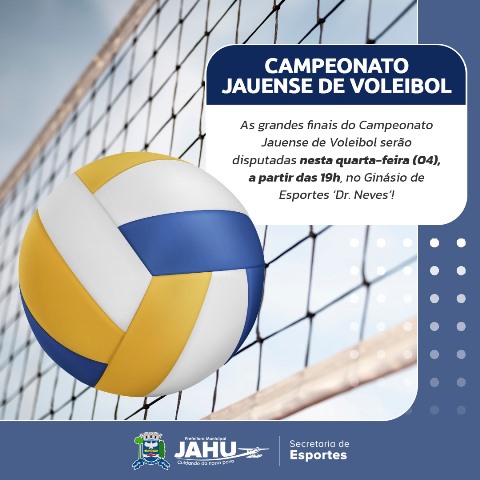 FINAIS DO CAMPEONATO JAUENSE DE VOLEIBOL SERÃO DISPUTADAS NESTA QUARTA-FEIRA