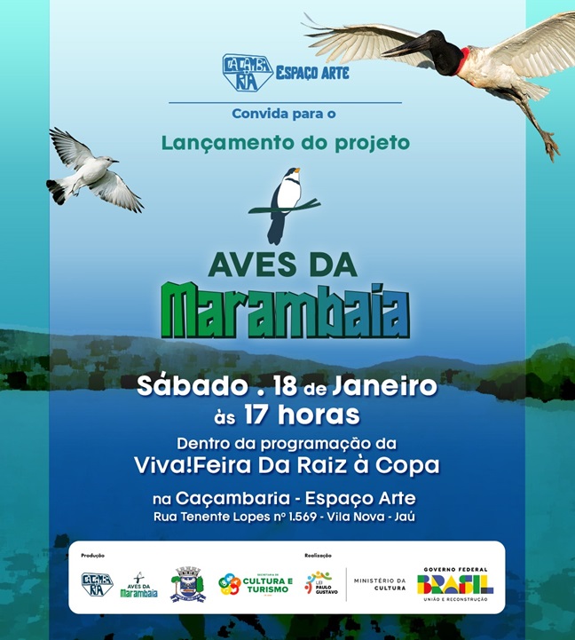 Feira cultural celebra arte, inclusão e sustentabilidade em Jaú com lançamento do projeto Aves da Marambaia