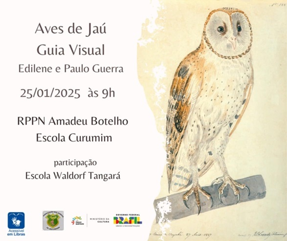 Jaú recebe evento de lançamento do guia visual “Aves de Jaú”: dia 25, com acesso gratuito à versão eletrônica