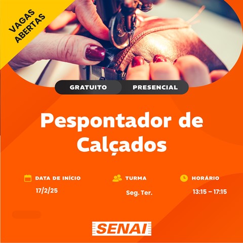 Senai Jaú oferece cursos graça nos setores de calçados e de informática