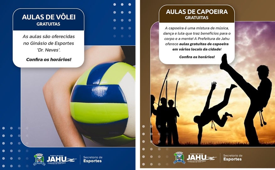 Aulas gratuitas de capoeira e vôlei para crianças, jovens e adultos. Veja como participar e os locais