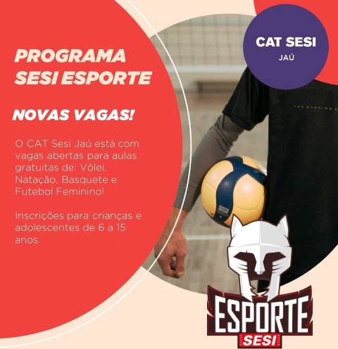 SESI Jaú oferece aulas gratuitas de esportes para crianças e adolescentes