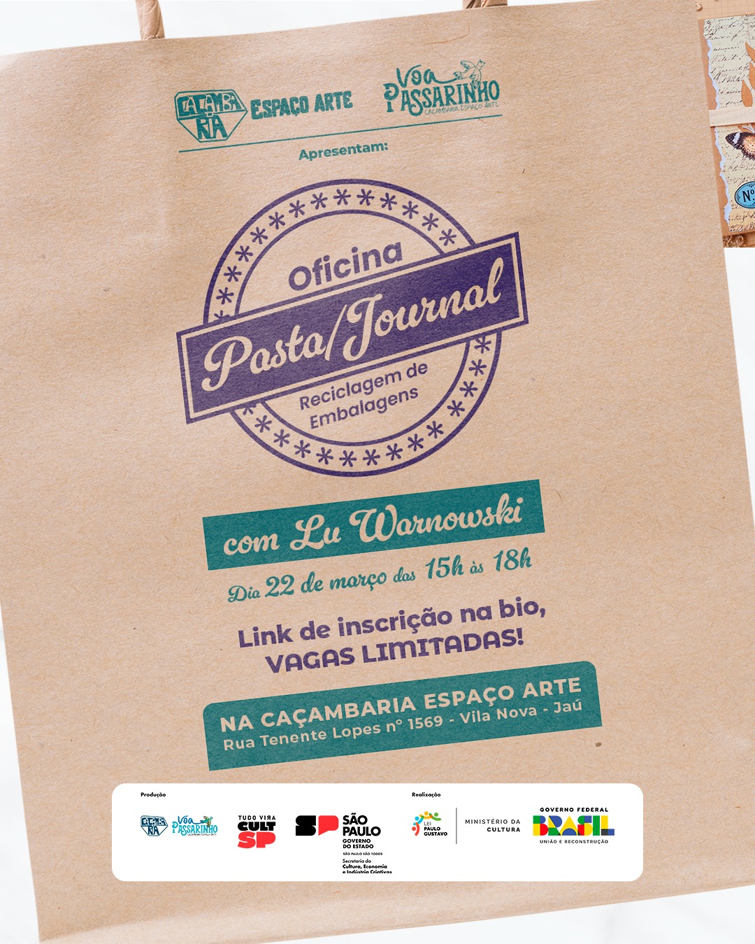 Caçambaria promove Oficina de Artesanato Sustentável com Luciana Warnowshi