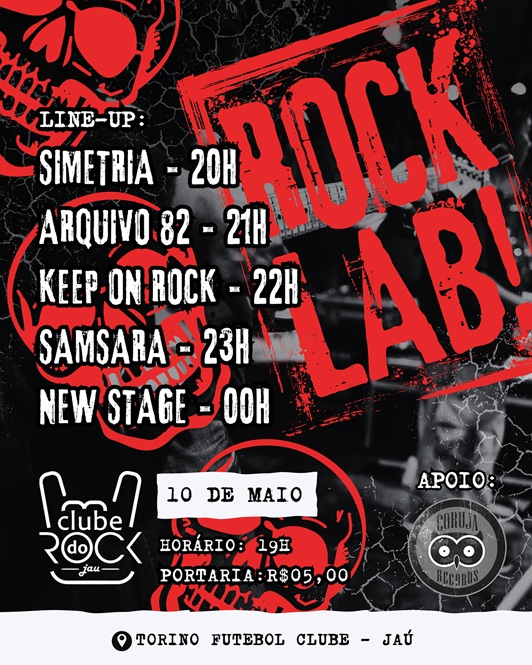 Jaú recebe evento “Rock Lab” com cinco bandas e entrada a R$ 5