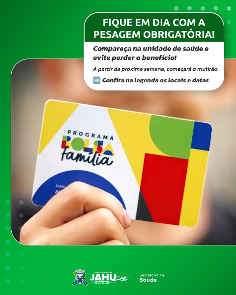 Prefeitura realiza mutirão de pesagem do Bolsa Família para evitar suspensão de benefícios