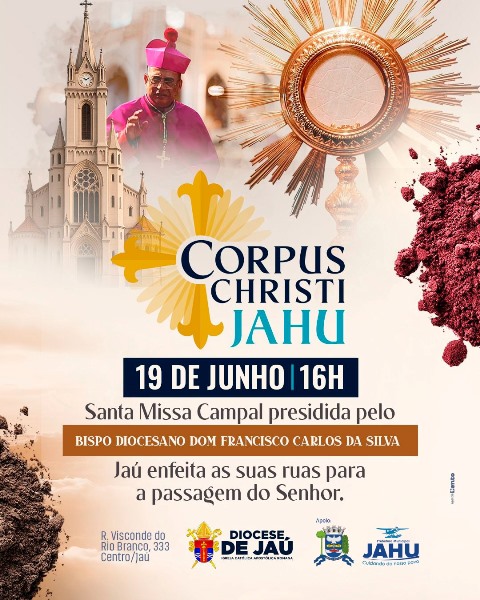 Corpus Christi será celebrado com tapetes, missas e procissões em Jaú e Bariri