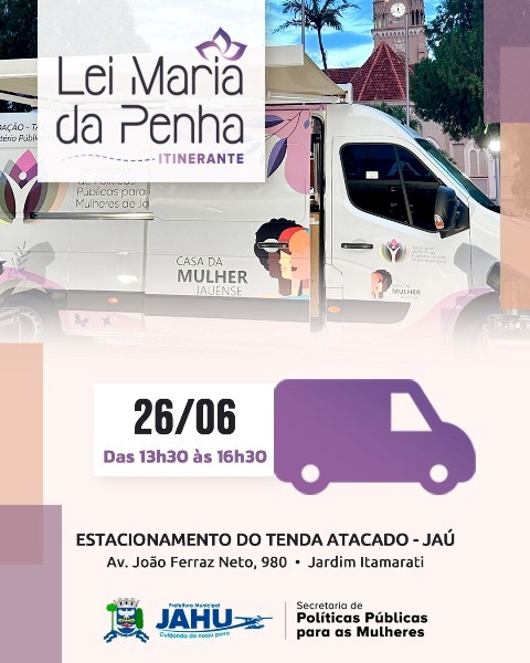 LEI MARIA DA PENHA ITINERANTE NO JARDIM ITAMARATI NO ESTACIONAMENTO DO TENDA