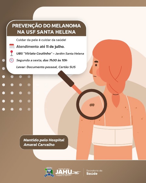 Santa Helena recebe ação gratuita de prevenção ao melanoma: diagnóstico precoce pode salvar vidas