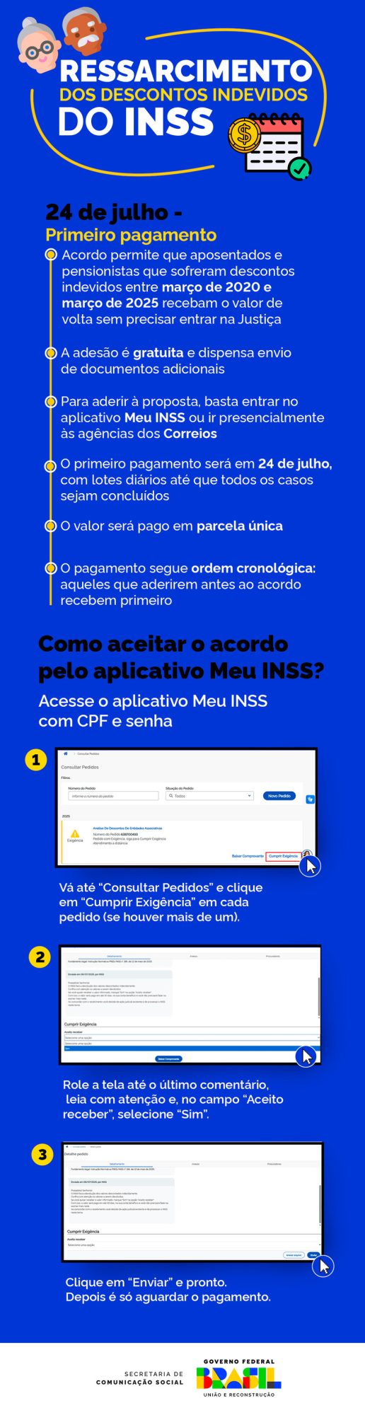 Aposentados podem aderir a acordo para devolução de descontos indevidos a partir desta sexta