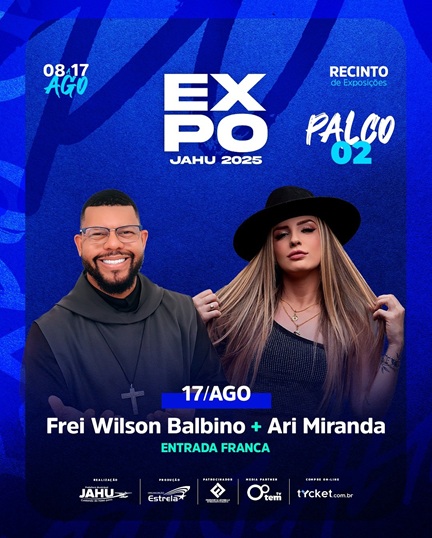 DOMINGO DE FÉ NA EXPO JAHU: FREI WILSON BALBINO É ATRAÇÃO NO PALCO 2