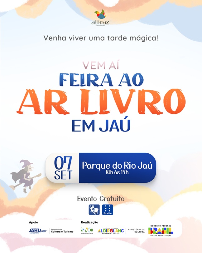 Feira ao Ar Livro será no Parque do Rio Jaú no feriado de 7 de setembro
