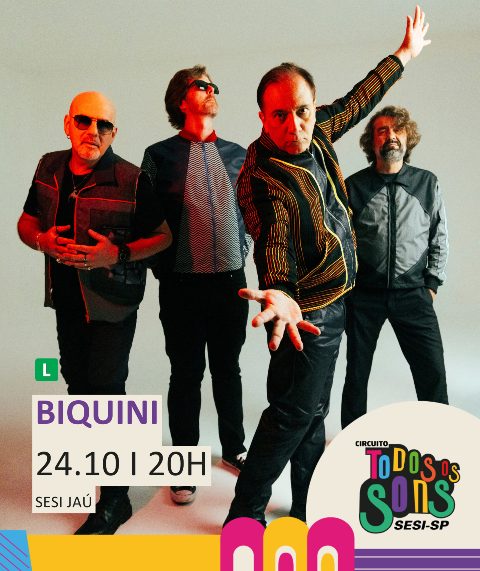 Banda Biquini celebra 40 anos de carreira com show no SESI Jaú em 24 de outubro