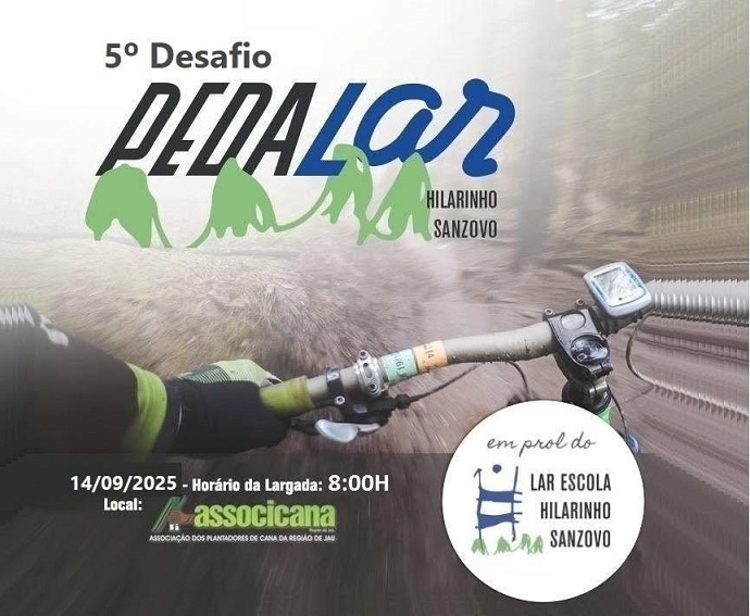 Solidariedade sobre duas rodas: 5º Desafio Pedalar em prol do Lar Escola Hilarinho Sanzovo será em 14/09