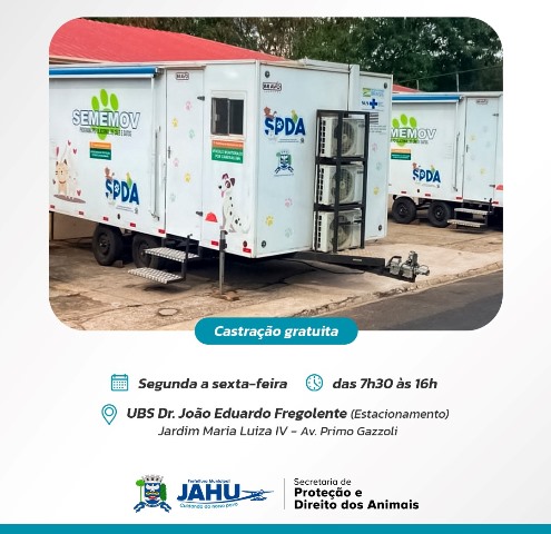 Castramóvel chega ao Jardim Maria Luiza IV e leva mais saúde e cuidado aos pets de Jahu
