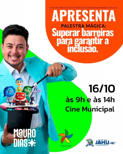 Palestra mágica leva reflexão sobre inclusão a crianças e adolescentes nesta quinta-feira em Jaú
