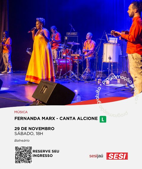 SESI Jaú recebe “Fernanda Marx – Canta Alcione” em espetáculo especial no dia 29 de novembro