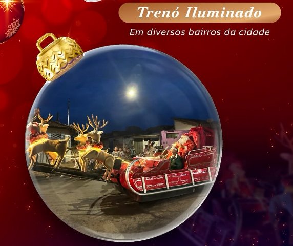 Natal em Jaú: Trenó Iluminado começa a circular pelos bairros nesta segunda; veja programação completa das festas