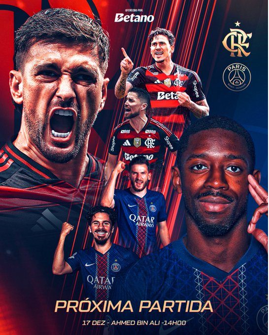 Flamengo enfrenta PSG em busca do título da Copa Intercontinental