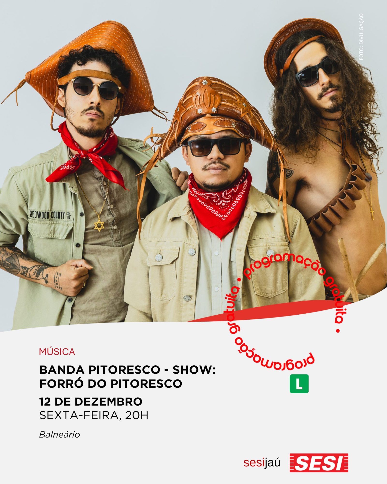 Banda Pitoresco encerra programação do ano com show gratuito no SESI Jaú