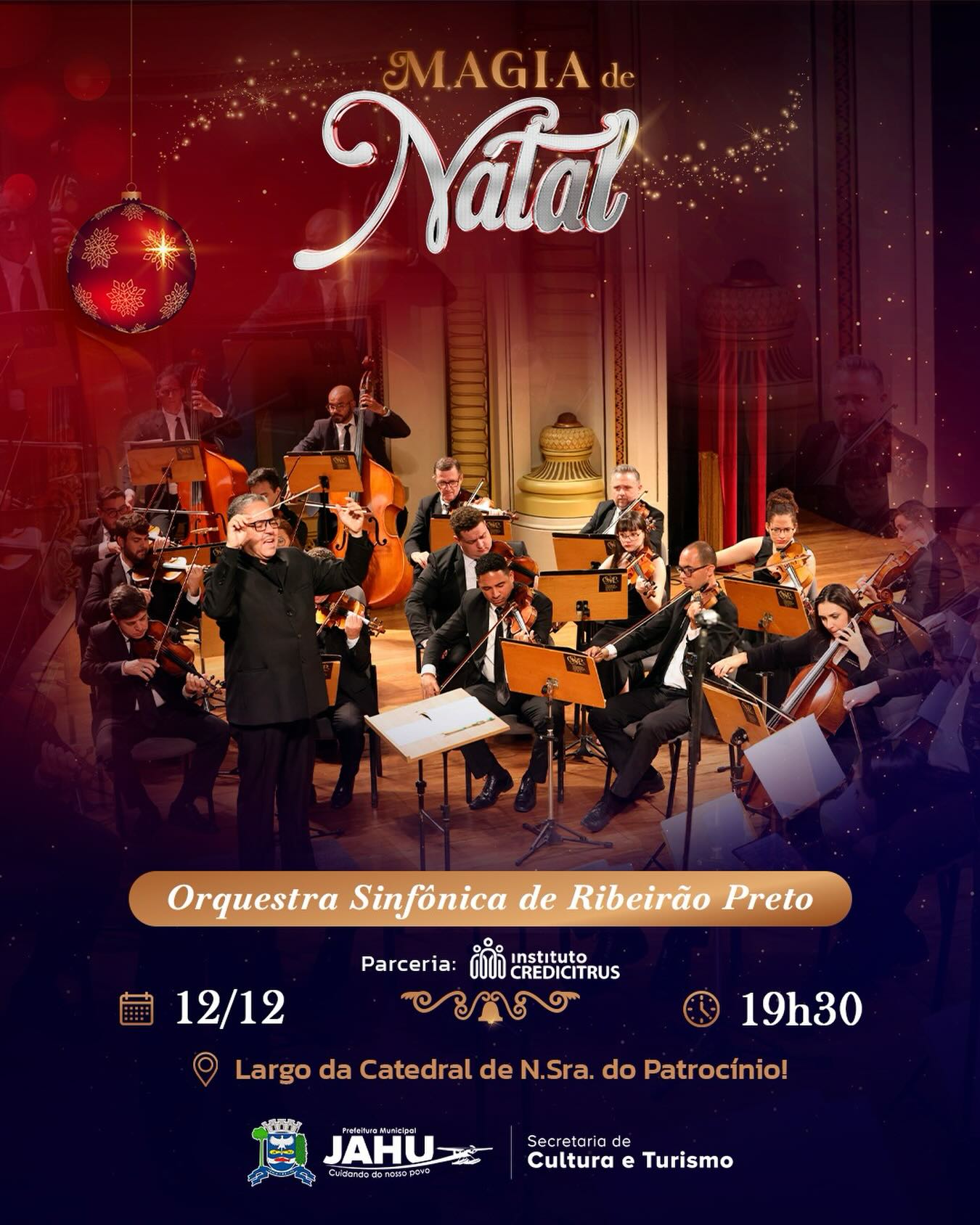 A MAGIA DO NATAL EM SINCRONIA: ORQUESTRA SINFÔNICA DE RIBEIRÃO PRETO ENCANTA JAÚ NESTA SEXTA-FEIRA (12)