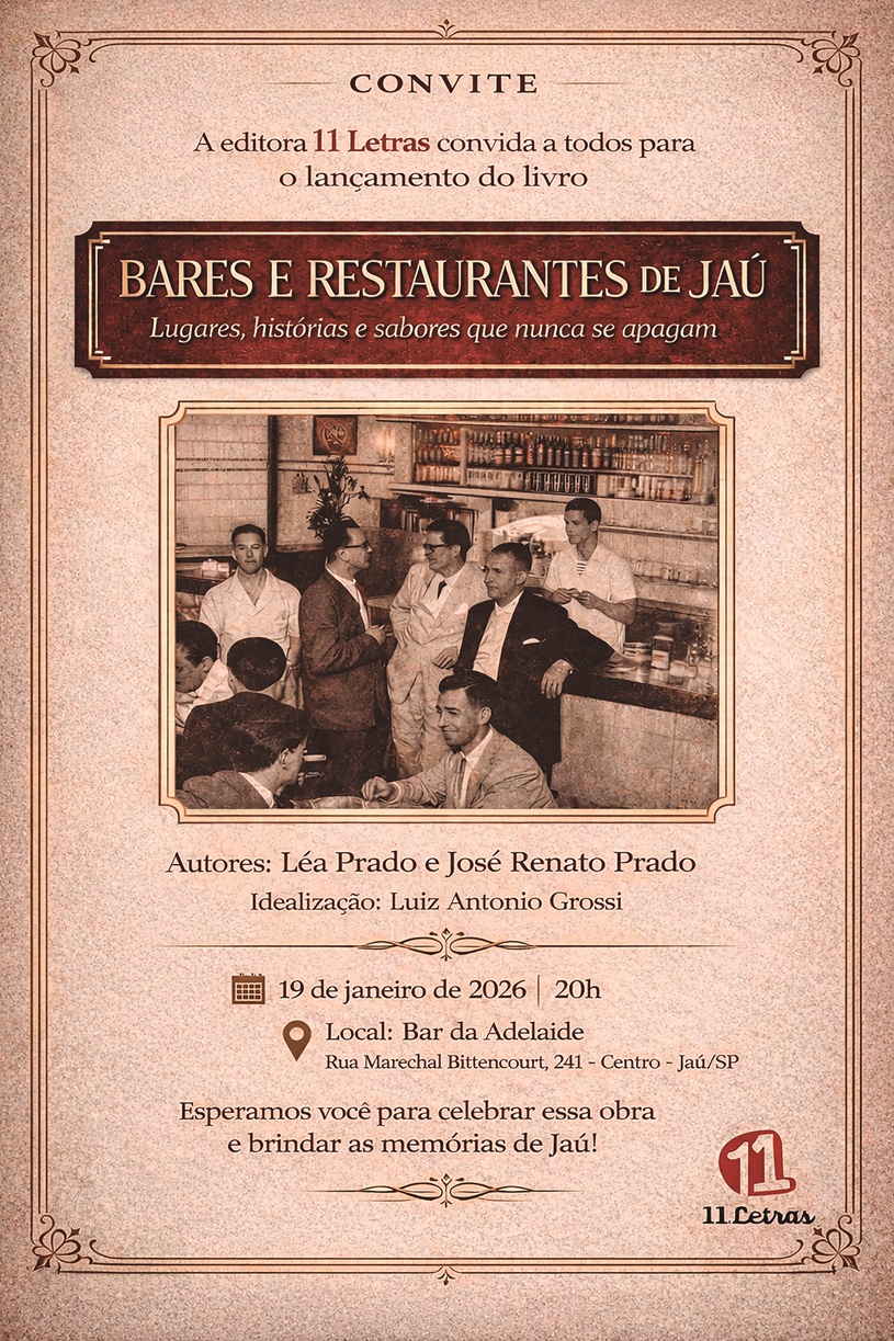 Livro revisita bares e restaurantes que marcaram a vida urbana de Jaú