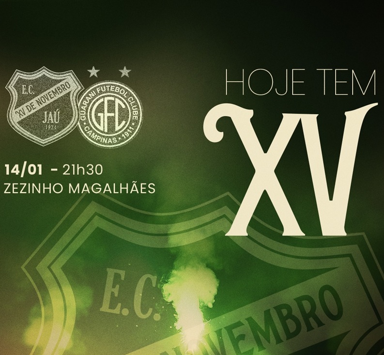 Copinha volta a movimentar Jaú nesta quarta: XV enfrenta o Guarani pela terceira fase com transmissão pela Cazé TV