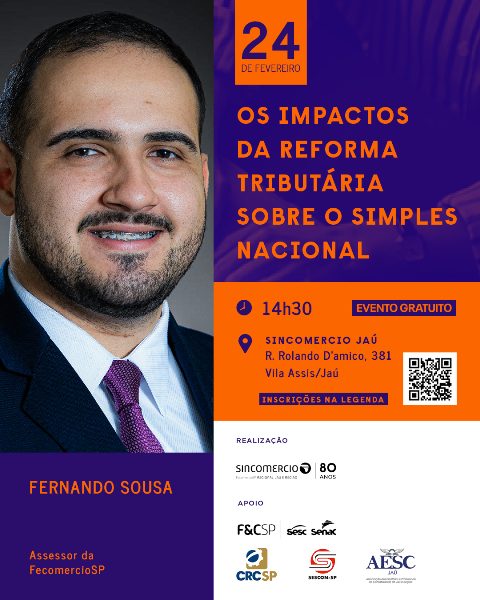 Palestra em Jaú orienta empresários sobre efeitos da Reforma Tributária no Simples Nacional