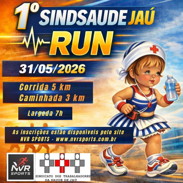 SindsaúdeJaú promove corrida de rua em 31 de maio e abre inscrições
