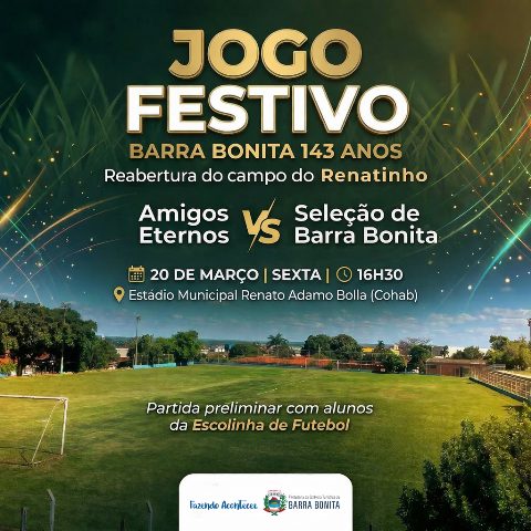 REABERTURA DO ESTÁDIO RENATINHO TERÁ JOGO FESTIVO COM EX-JOGADORES PROFISSIONAIS 