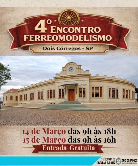Dois Córregos recebe 4º Encontro de Ferromodelismo com atrações para toda a família