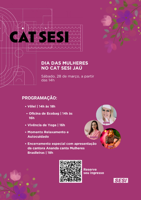 SESI Jaú promove dia especial com cultura, esporte, autocuidado, bem-estar e show musical. neste sábado (28)
