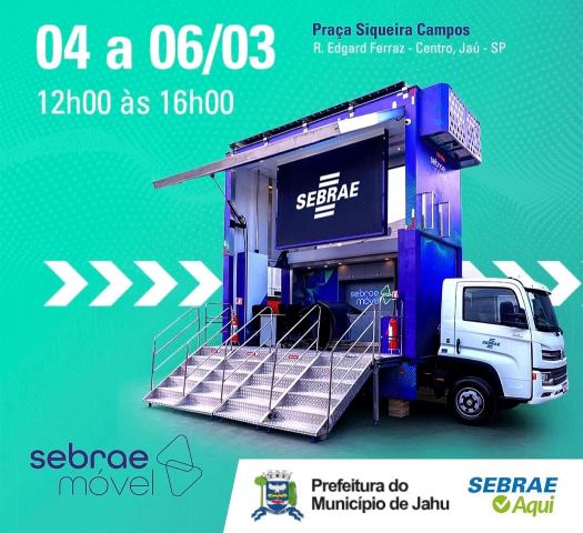 Sebrae Móvel leva orientação gratuita a empreendedores em Jaú nesta semana: veja onde unidade vai atender